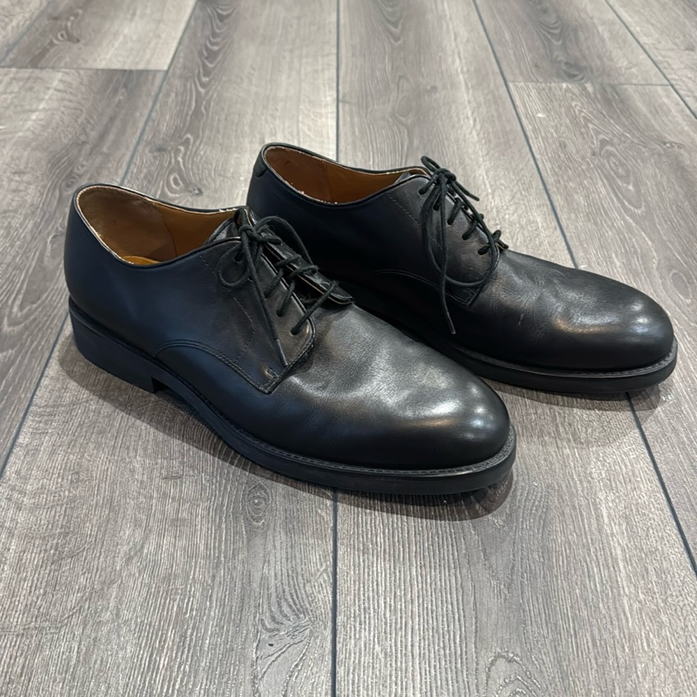 Men’s Leather Polo Sport Ralph Lauren Black Dress Shoes 12